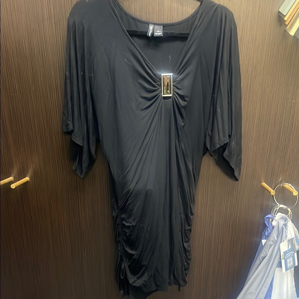 White House Black Market Black Ruched Sheath Dress